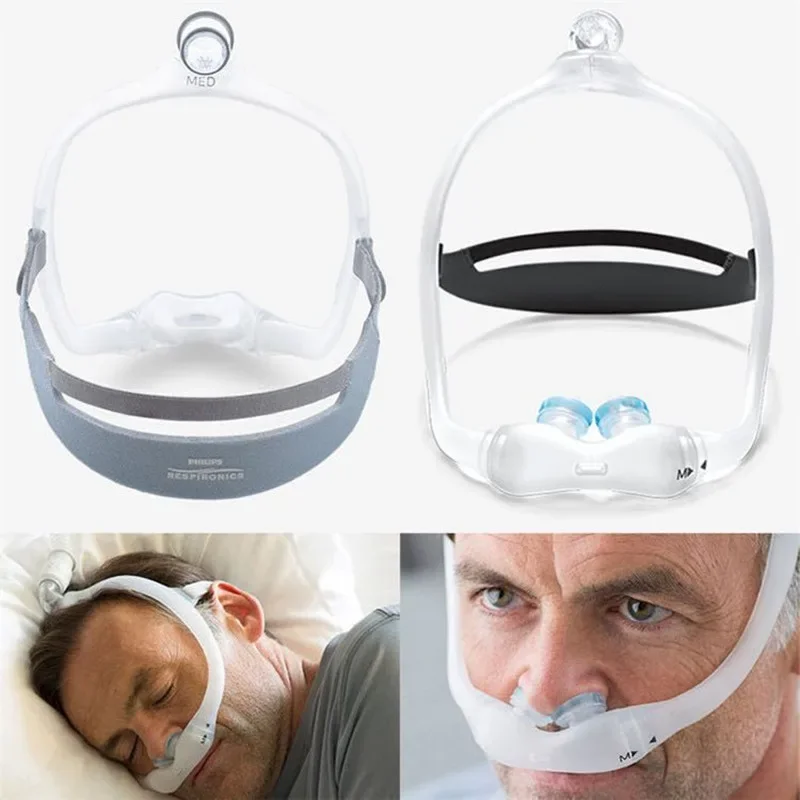 CPAP Nasal Mask for Dreamwear with Headgear and Four Cushions S/SW/M/MW for Home Sleep Snoring and Apnea