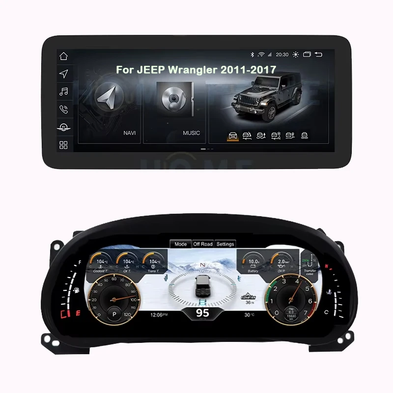 

Android 13 Screen Carplay LCD Speedometer Display Panel for Wrangler 3 JK 2011 - 2017 Instrument Cluster Virtual Cockpit