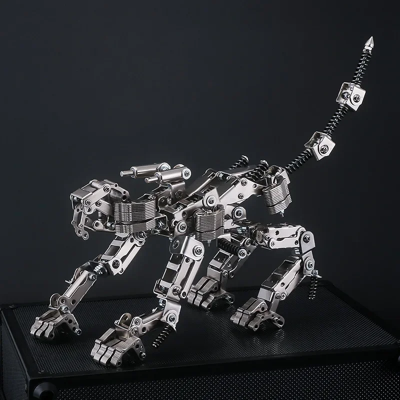 3d Puzzle Lion DIY Metal Mechanical Long-toothed Lion Model Assembly KitHand-made Ornaments Difficult Toy Gift - 439pcs