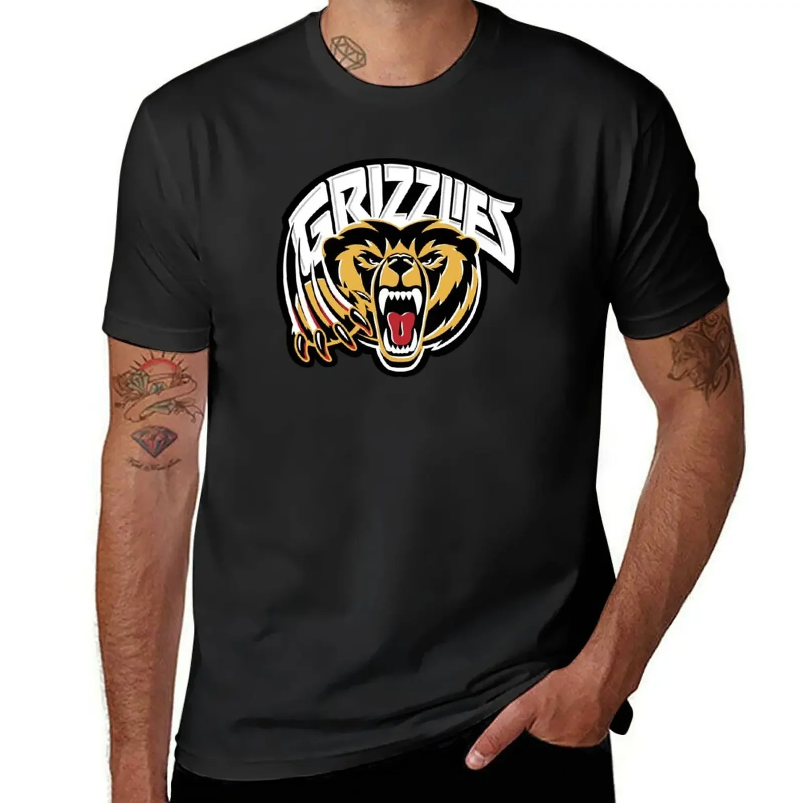 Victoria Grizzlies T-Shirt anime designer t shirt men Summer fashion New Arrival Cotton Short Sleeve heavyweight Round Collar