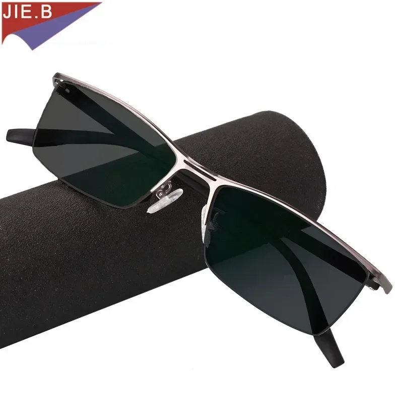 2025 Titanium Alloy Men's and Women's Photochromic Presbyopia Automatic Color Change Presbyopia Diopter Glasses 0 +0.25 To +6.0