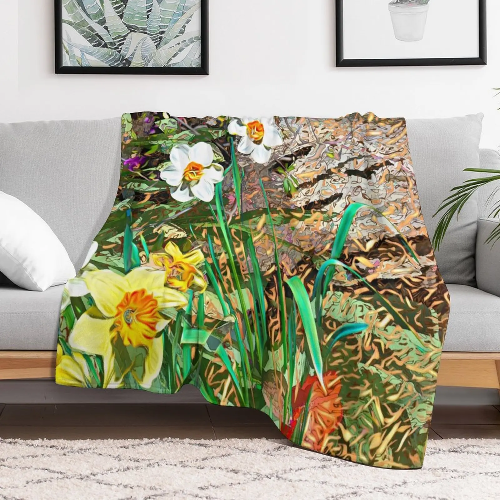 

First Walk in Spring Throw Blanket Shaggy Thermals For Travel Hairys Comforter Blankets