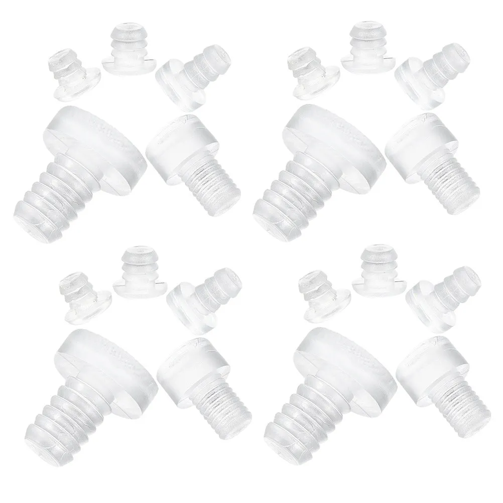 75Pcs Clear Silicone Bumper Pads for Glass Table Tops Cabinet Doors Drawers Cupboards Soft Stem Design Non-Slip