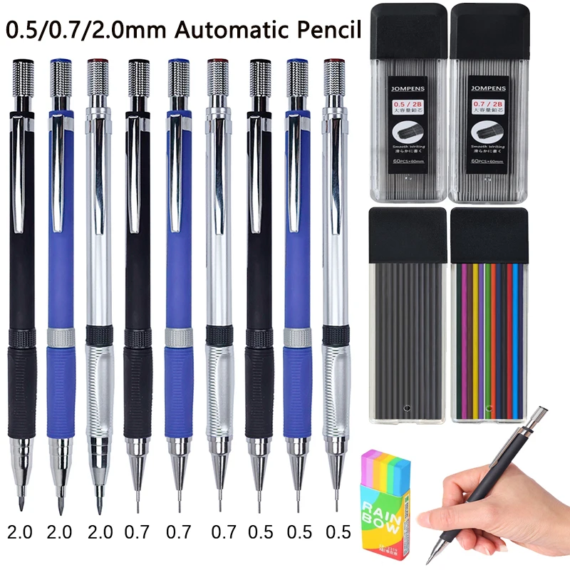 Neue Kreative 0,5/0,7/2,0mm Mechanische Bleistift Set Mit 2B Mine Automatische Bleistift Skizze Malerei Büro schriftlich Schreibwaren Suppy