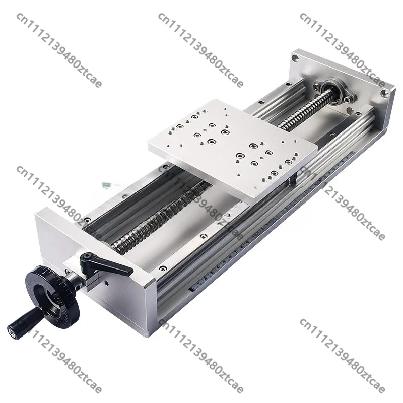 X-axis Manual Displacement Platform, Ball Screw Adjustment Table, 100/200/300mm Stroke, Linear Guide Motion Sliding Workbench