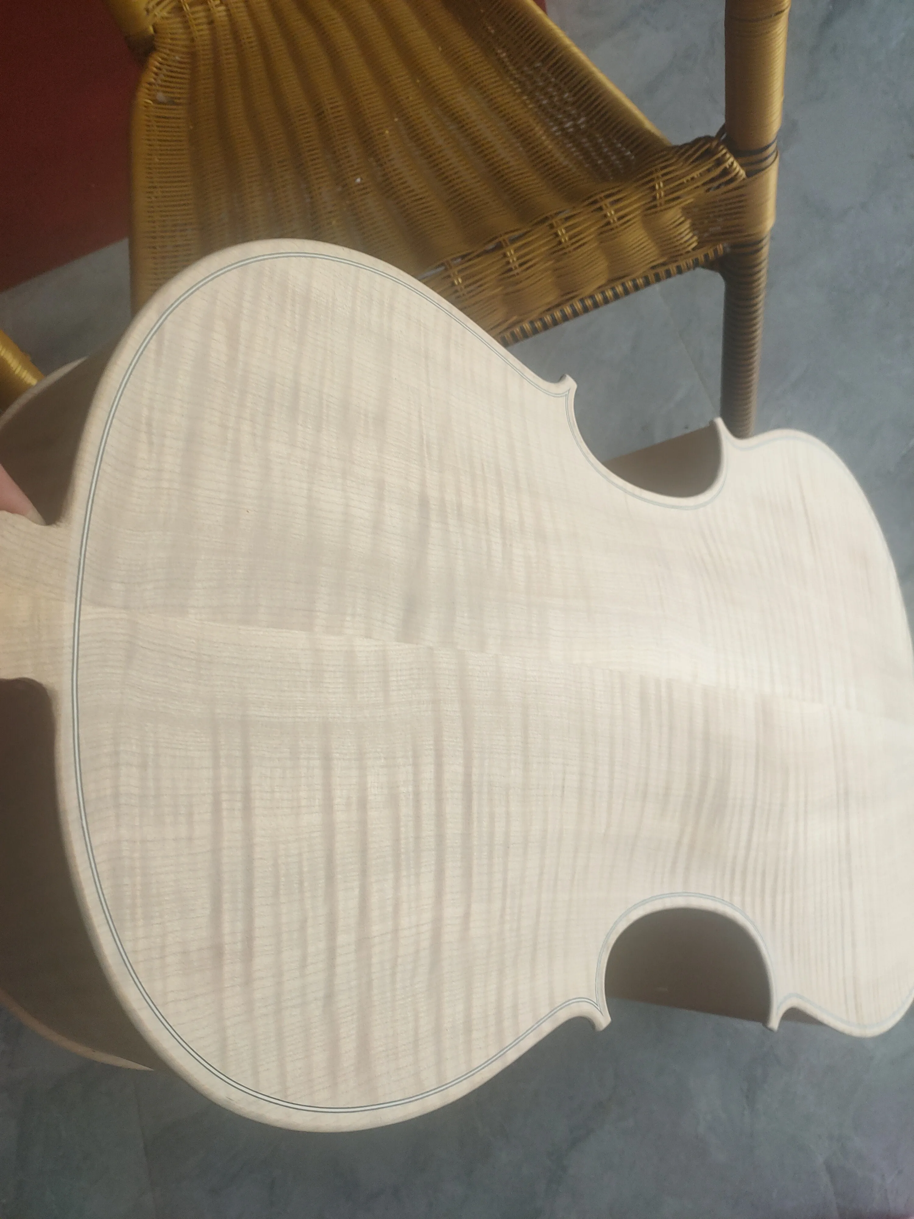 Cello de madera de abeto, Panel blanco, 4/4 Arce, parte trasera, instrumento de cuerda, cello profesional