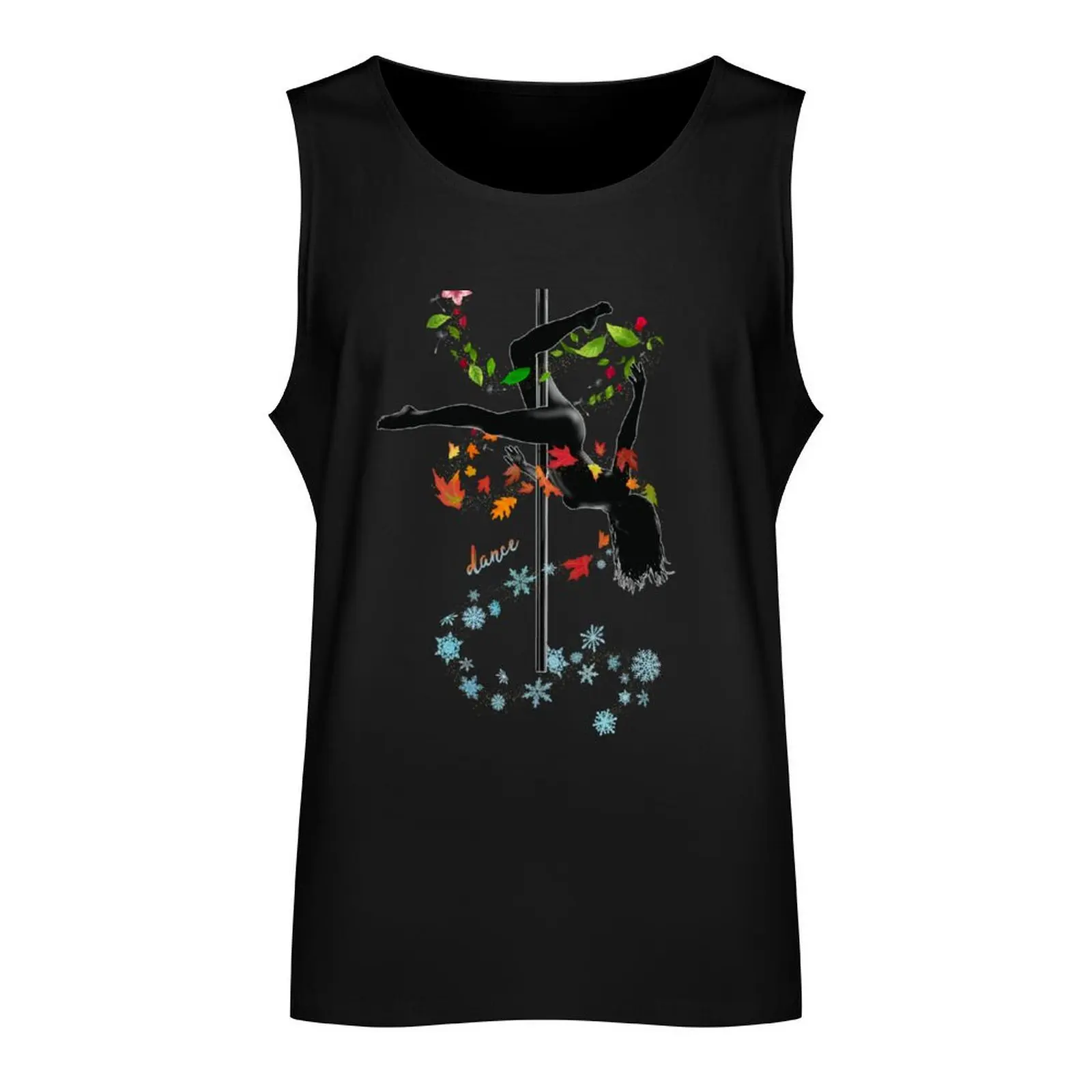 Dance Pole Dancing Active & Gym Wear Windy Four Seasons Nature Gifts Tank Top new in tops & t-shirt anime gym