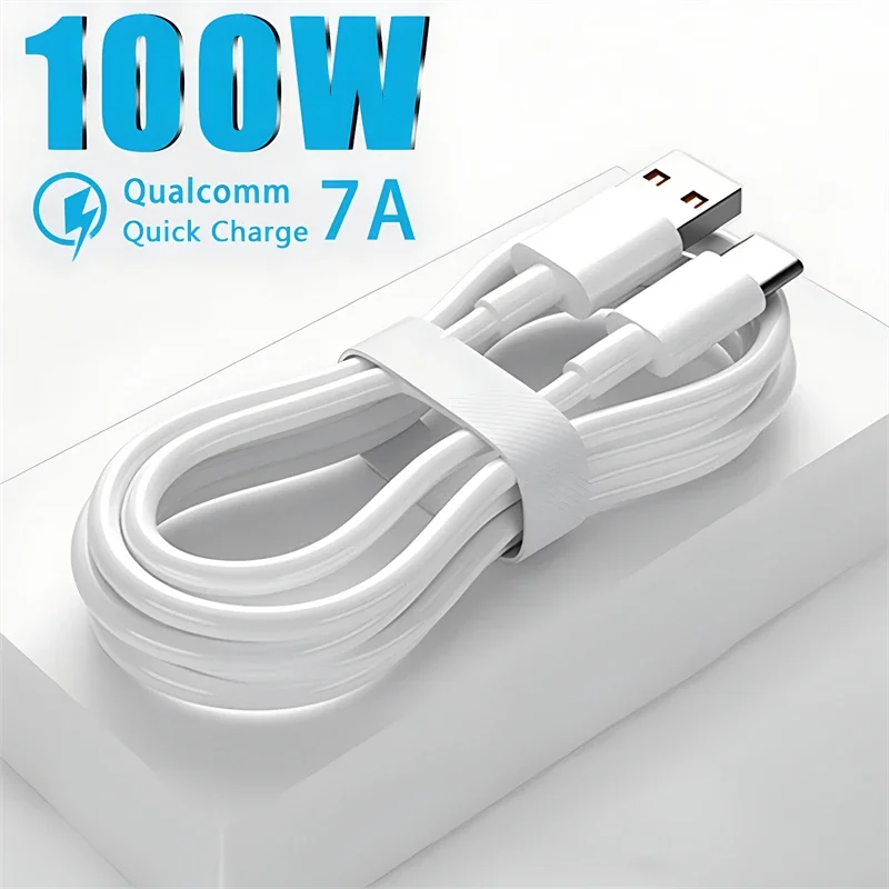 100W USB to Type C Cable For Samsung S24 S25 S26 Ultra Xiaomi 17 15 Redmi Note 14 7A USB Fast Charging Cables Charge Accessories