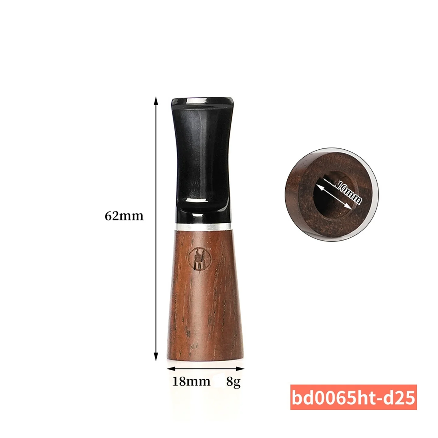 10 مللي متر فلتر الكربون المنشط برير و الأبنوس حامل السيجار السيجار المعبرة المتخصصة التدخين اكسسوارات الرجل هدية #6