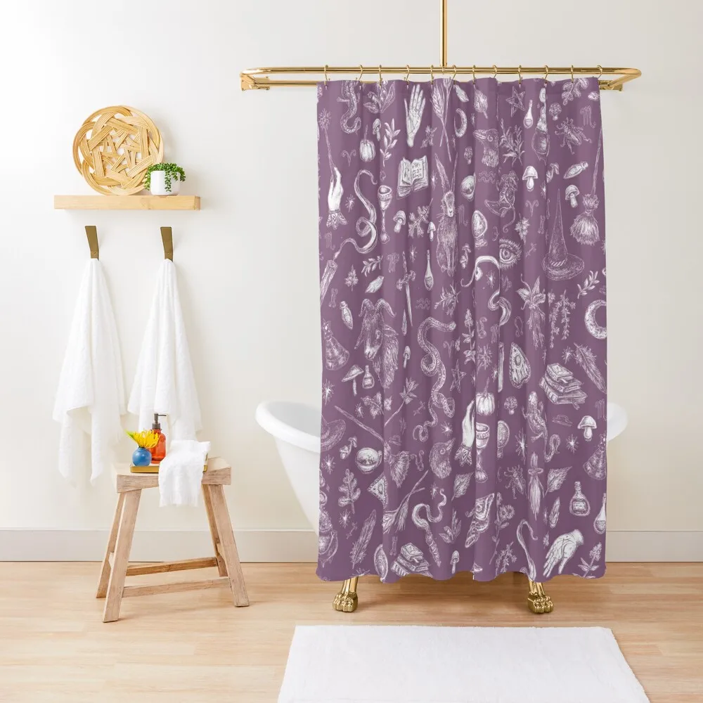 

Purple Salem Witch Shower Curtain Window Bathroom Showers For Bathroom Shower Anime Shower Curtain
