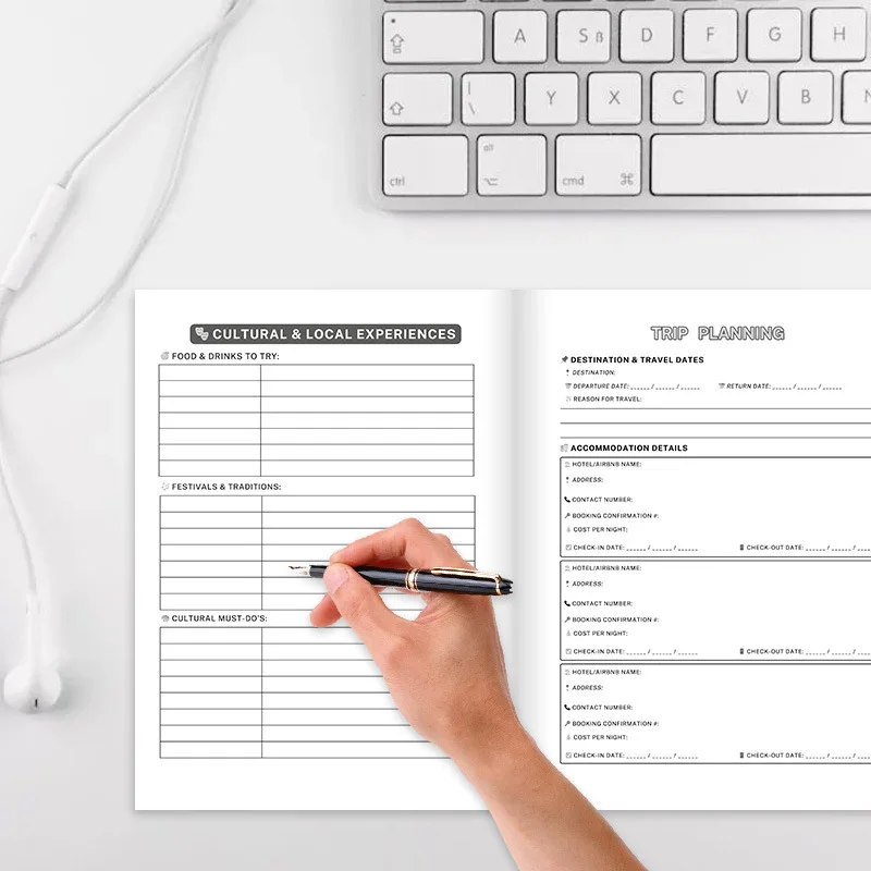 Bview Art Digital Travel Journal & Vacation Planner Notebook: Adventure Organizer