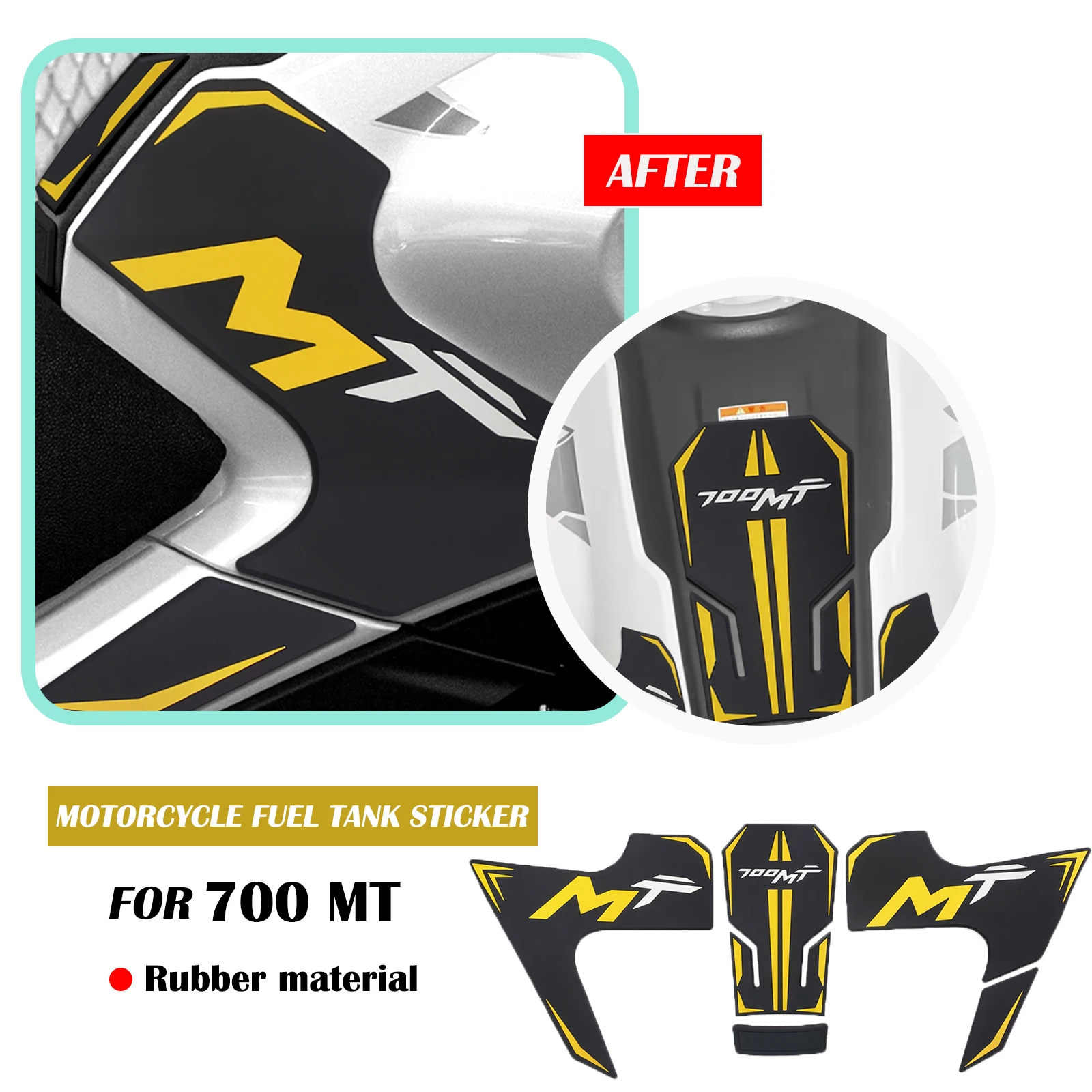 

Защитная накладка на бак мотоцикла, газовая ручка, тяговая накладка на бак, боковая противоскользящая боковая наклейка на топливный бак для CFMOTO 700MT 2025
