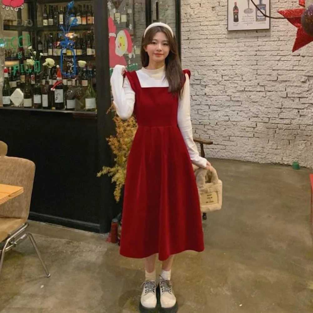 Customized Jiayigong Youthful Simple Red Evening Dresses Ruched O-neck Full Sleeves Jersey A-line Tea-Length Draped Daliy Party 