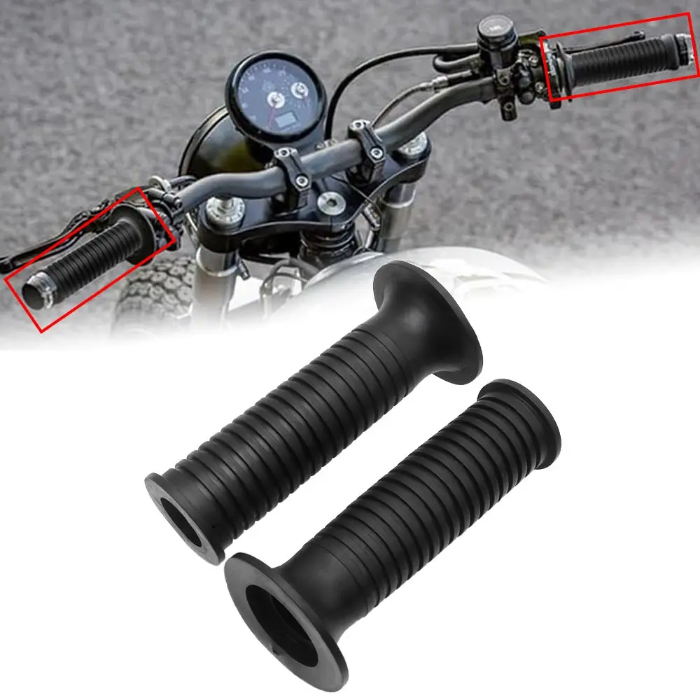 2Pcs Handlebar Hand Grips Bar Cover Motorcycle For BMW R1150GS R1150R R1100S/RS/RT K100RS F650GS R1200RS K1200RS/GT Black Rubber