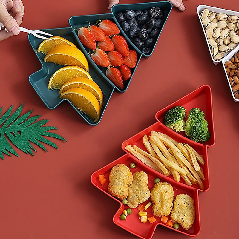 Christmas Tree Fruit Plate Home Snack Plate Christmas Party Home Decorations 2024 Christmas Gift Merry Christmas