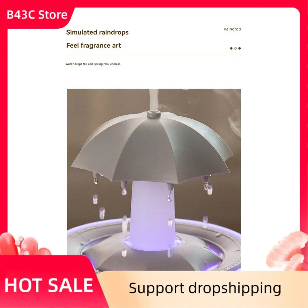 

B43C Raindrop Humidifier For Bedroom Large Room Air Humidifiers & Aromatherapy Diffuser Quiet Humidifier With Light