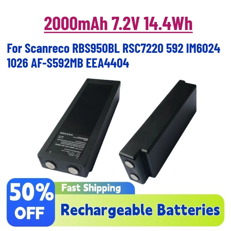 In Stock For Scanreco RBS950BL RSC7220 592 IM6024 1026 AF-S592MB EEA4404 2000mAh 7.2V 14.4Wh Crane Remote Control Ni-MH Battery