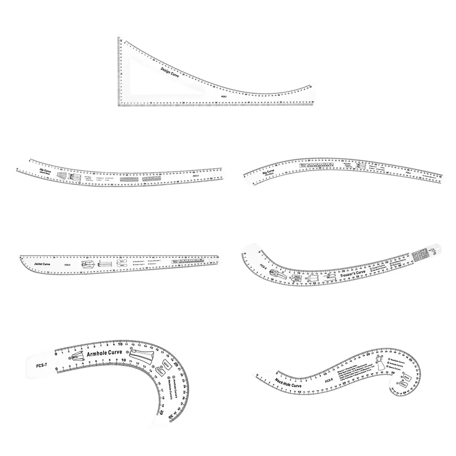 Sewing French Curve Ruler Measure Dressmaking Tailor Drawing Template Craft Tool
