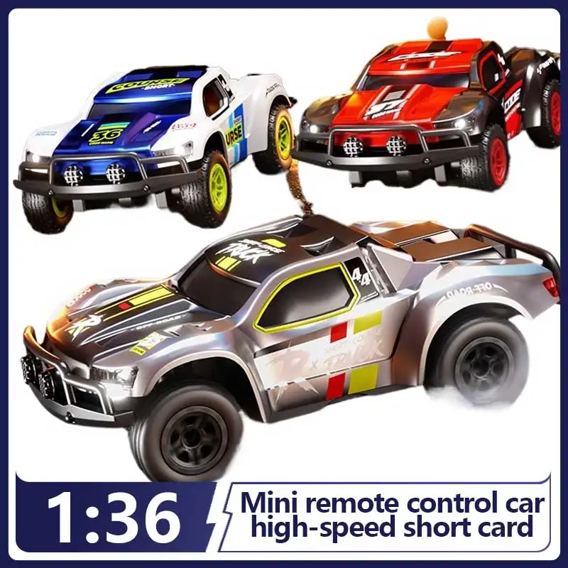 

Huangbo Mini Rc 1:36 Scale 4wd High Speed Short Course Truck Rechargeable Off Road Racing Remote Control Toy Vehicle For Boys