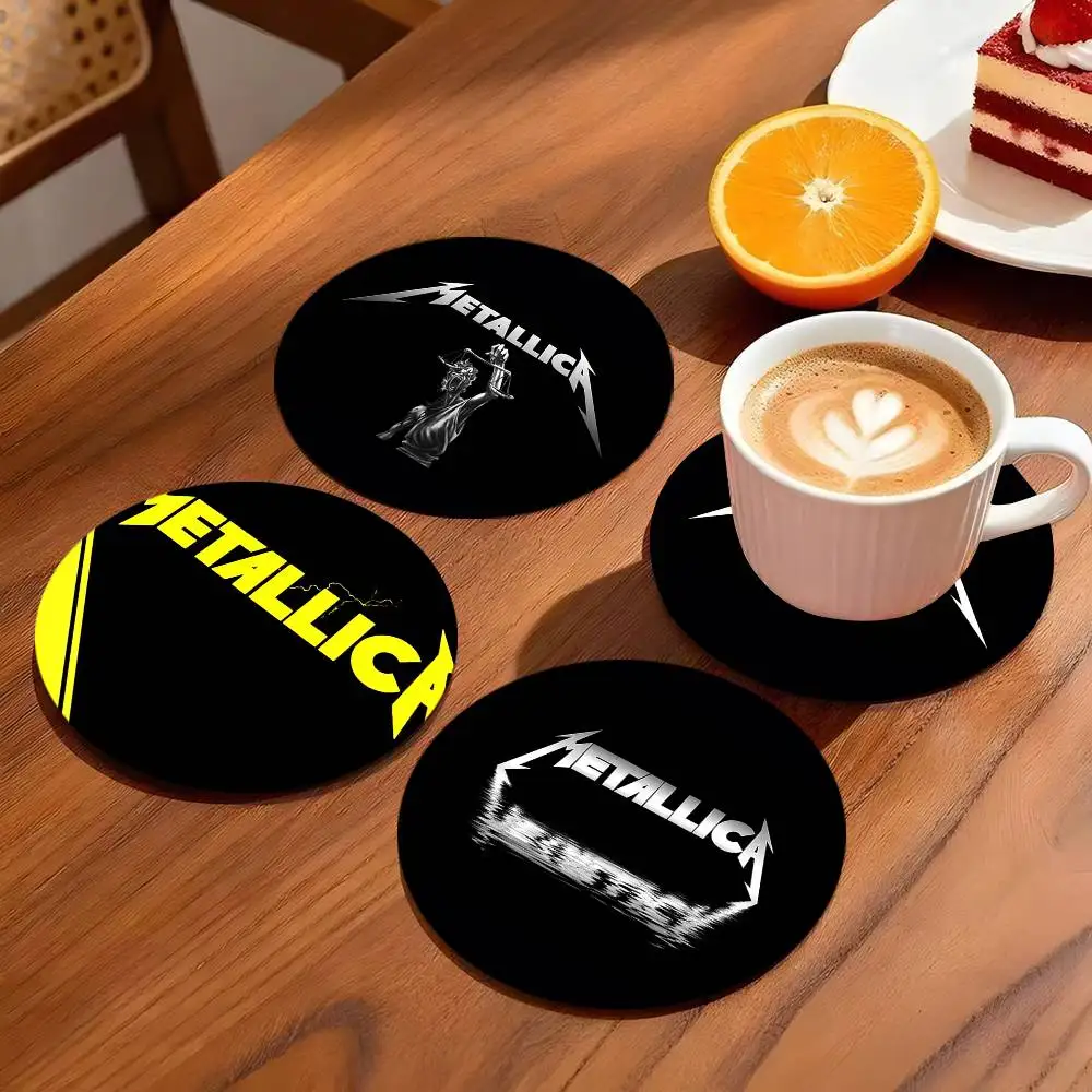 New Arrive M-Metall1ca Coasters 10cm Round Wooden Suitable For Drinks Tea Coffee Home Gift Choice Holidays