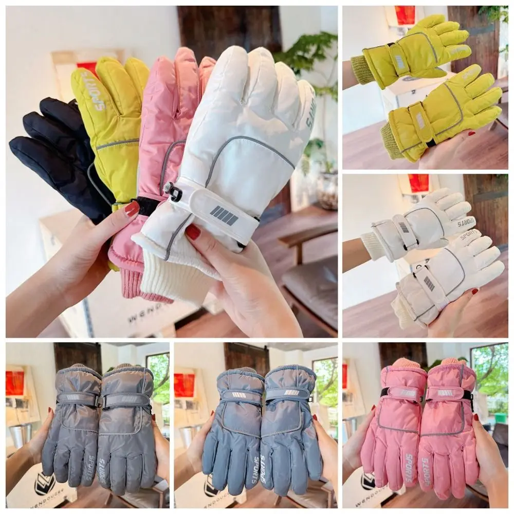 Korean Style Multifunction Winter Ski Gloves Waterproof Keep Warm Men Mittens Thickened Full Finger Driving Gloves Autumn