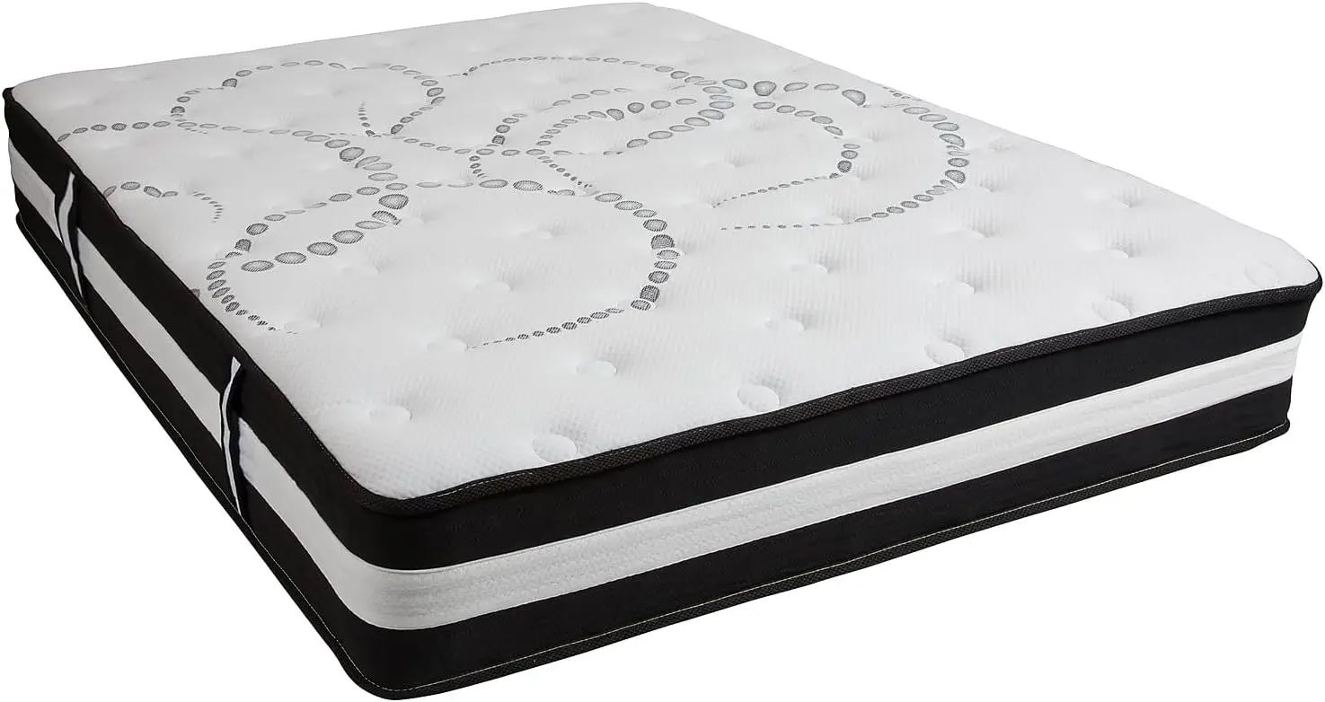 

Sleep 12 Inch Certified Hybrid Pocket Spring Mattress, Mattress in a Box