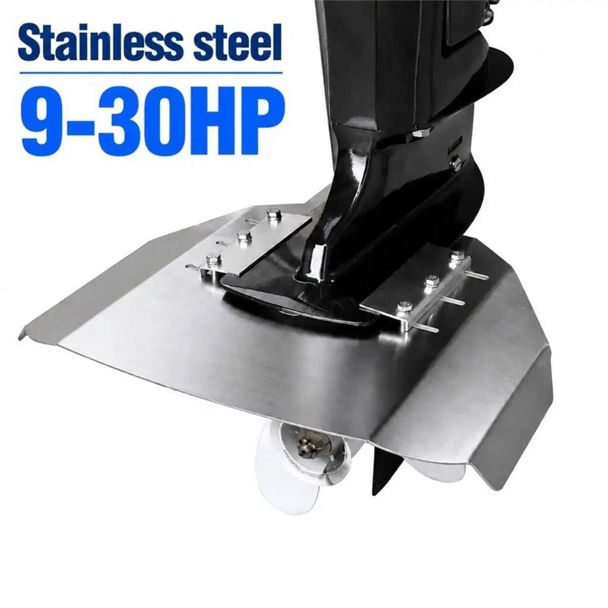 1set Universal Stainless Steel Outboard Hydrofoil Stabilizer,Enhance Outboard & Inflatable Boat Performance