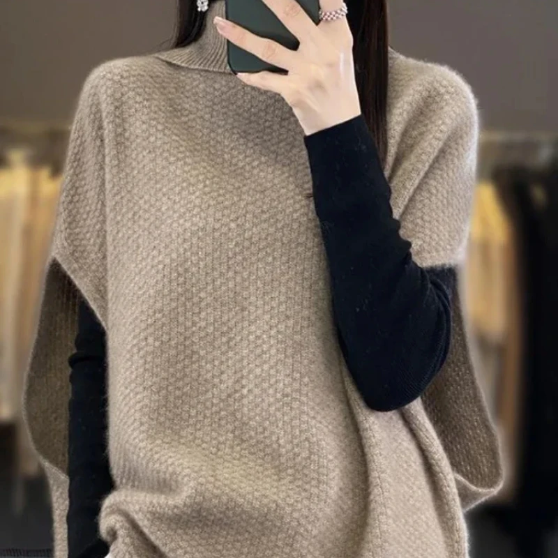 Solid Women\'s Knitted Vest Jumper Korean Style Clothing Waistcoat Formal Wear To Work Aesthetic Smooth Warm Sales Female Sweater