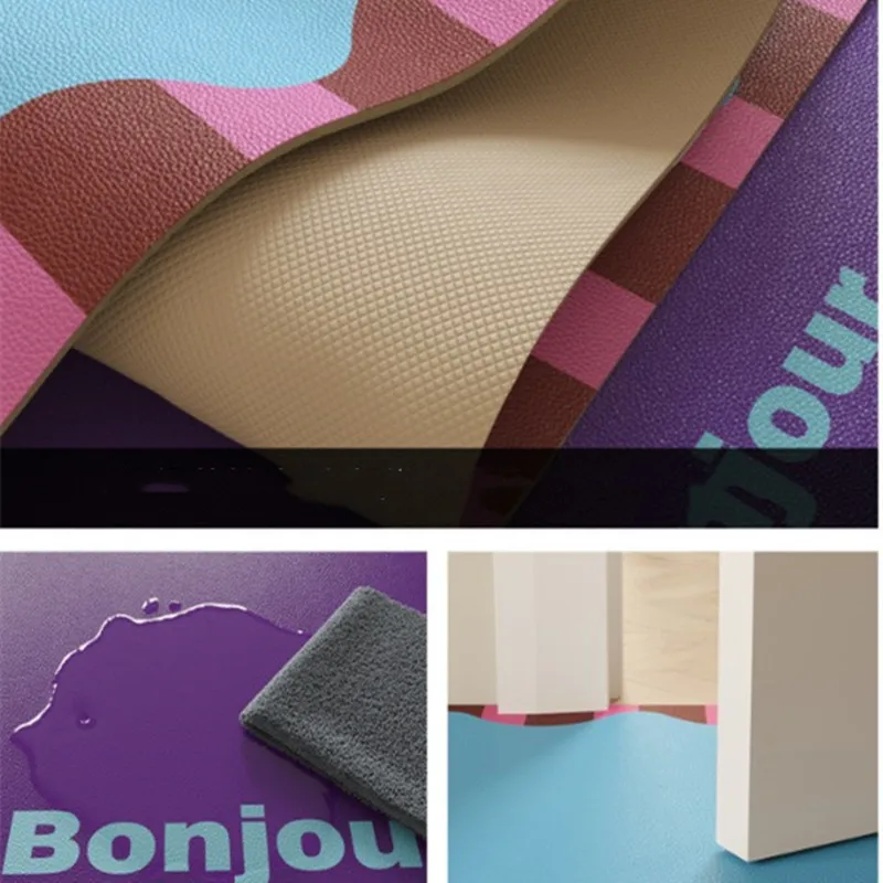 Bonjour Wave Edge PU Leather Pet Feeding Mat Waterproof Anti-slip Dog Cat Bowl Pad Oilproof Easy Clean Pet Dining Placemat