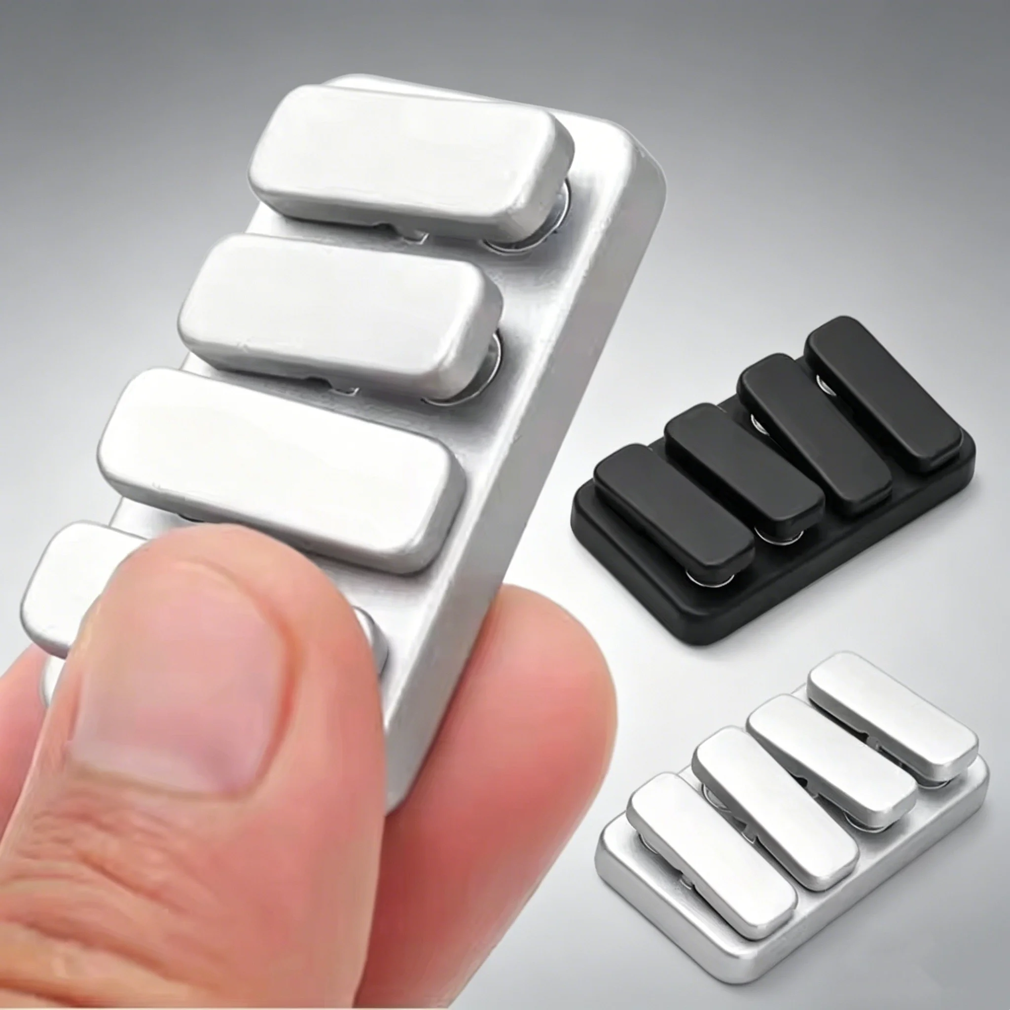 Piano Keys Magnetic Fidget EDC Slider Rectangle Seesaw Push Card Portable Fingertip Gyro for Adults ADHD Anxiety Office Toy Gift