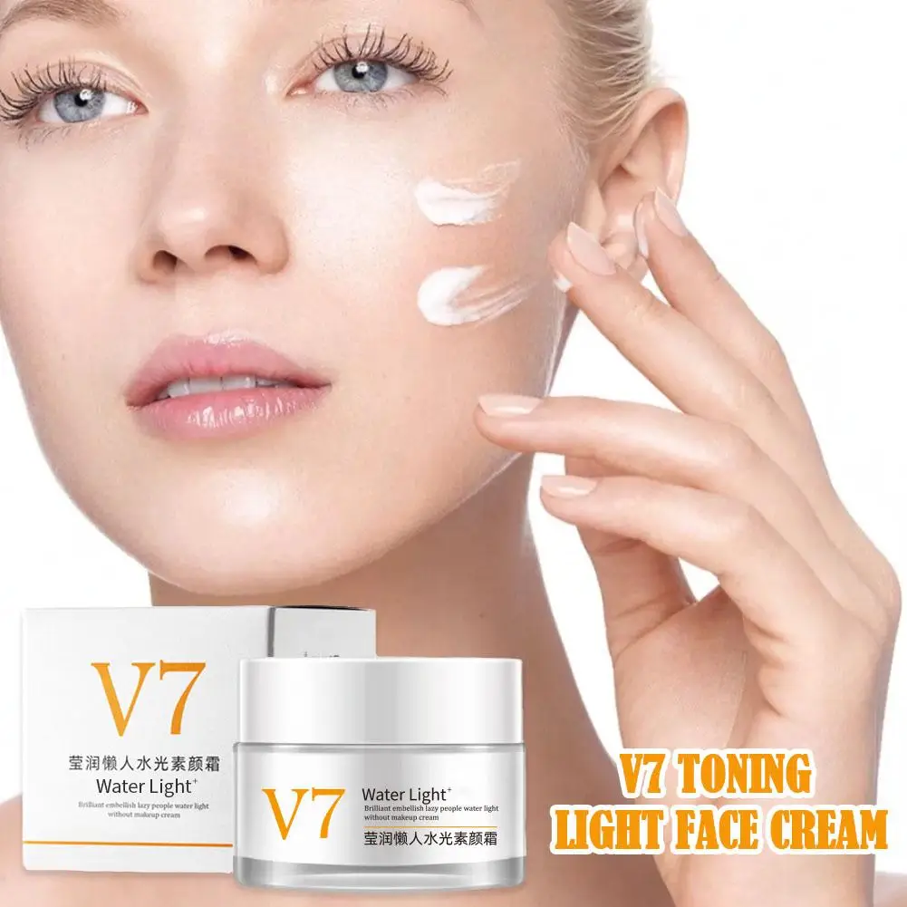 50g V7 Seven Vitamins Toning Day Creams Moisturizing Care Whitening Smooth Hydrating Brighten Cream Skin Face Anti Aging R2M1