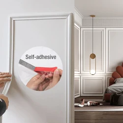 1m PVC Stickets Flexible Bendable Ribbon Rope Panel Moulding Door Line Mirror Frame Trim Home Decor Living Room Bedroom Bathroom