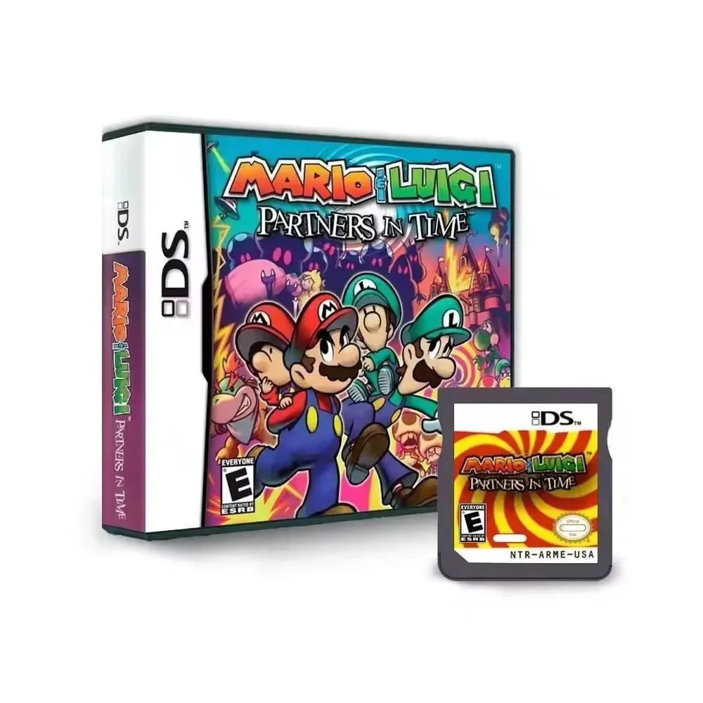 Fun DS Game Cartridge -Mario Series Video Game Card Handheld Console Compatible Game Card Collectible with Box Kids Gift
