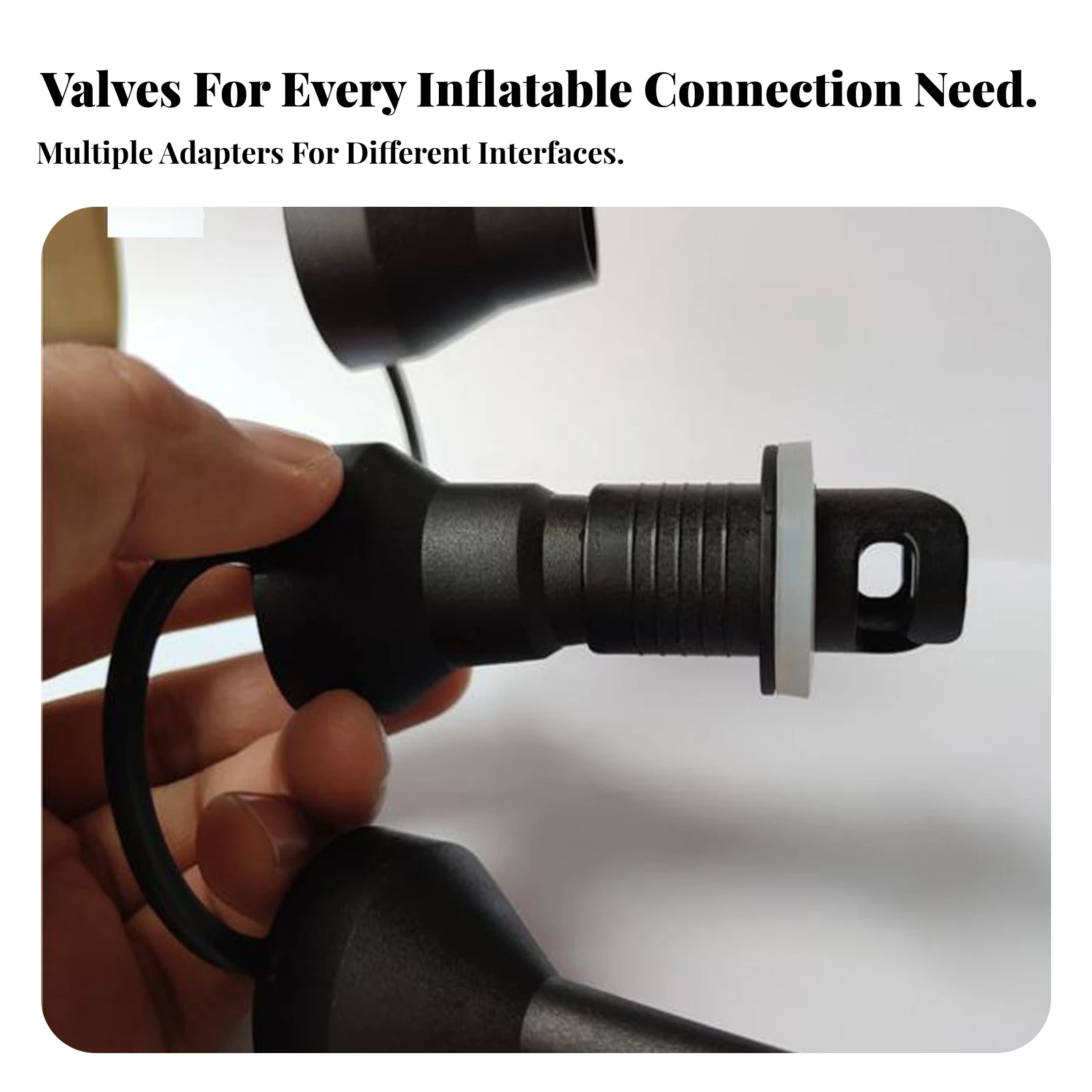 Inflatable Valve Connector Rectangular Grip Plastic Air Pump Hose Adapter Compact Boat Valve Adapter