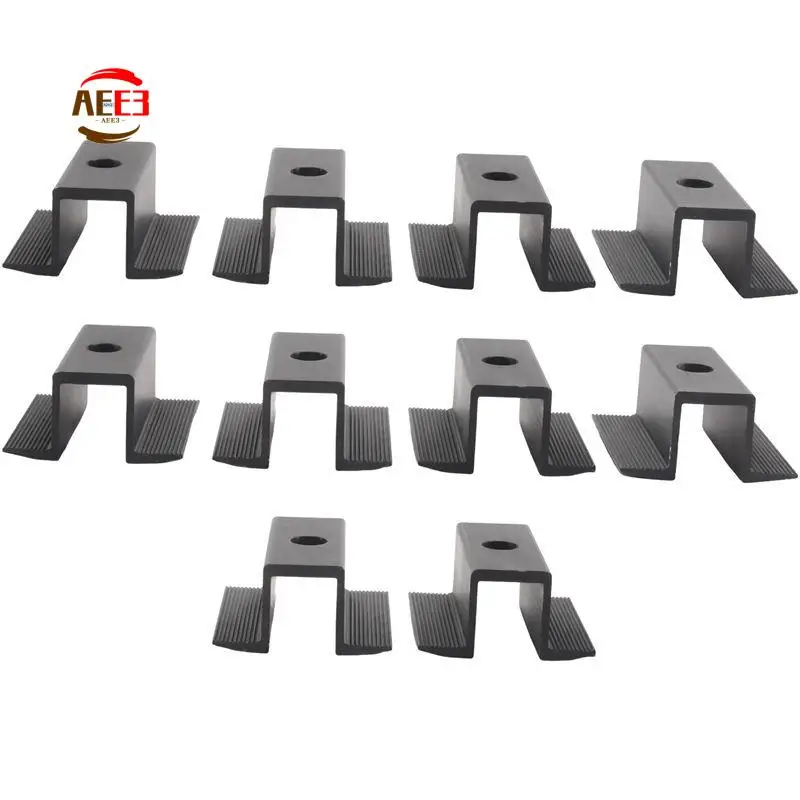 AEE3-10 X Centre Clamp PV Solar Panels, Black, Module Clamp For All Frame Heights, Solar Panels Bracket For Solar Panels Roof