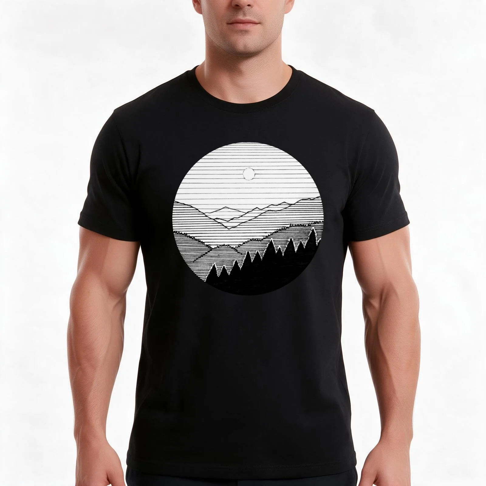 Crest Men T Shirt cotton t shirt man