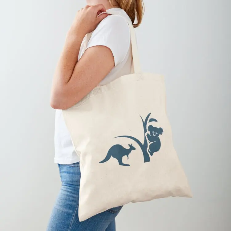 Aussie Kangaroo And Koala Australian Symbol Animals Wildlife Outback Marsupial Down Under Tote Bag