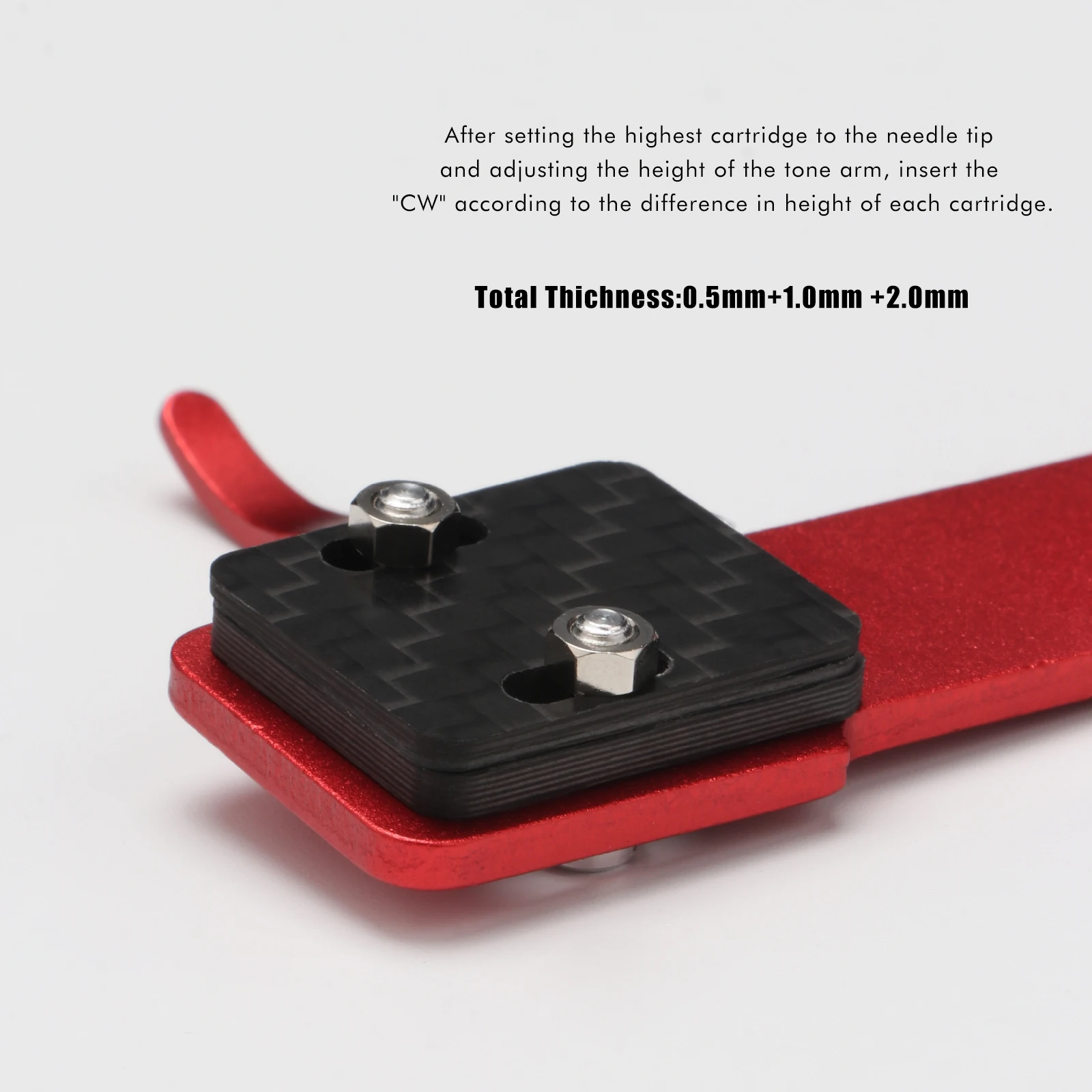 LP Phono Cartridge Headshell Shims Spacer VTA Adjust Carbon Fiber for Turntable