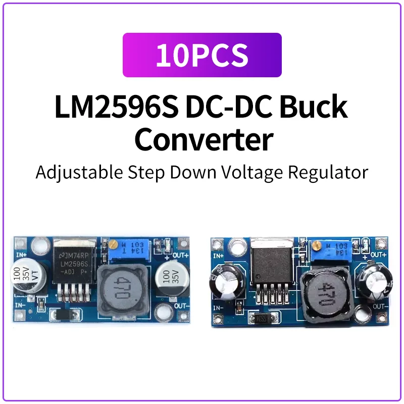 Image of 10PCS LM2596S DC-DC Buck Converter Einstellbare Step Down Spannung Regler Power Modul