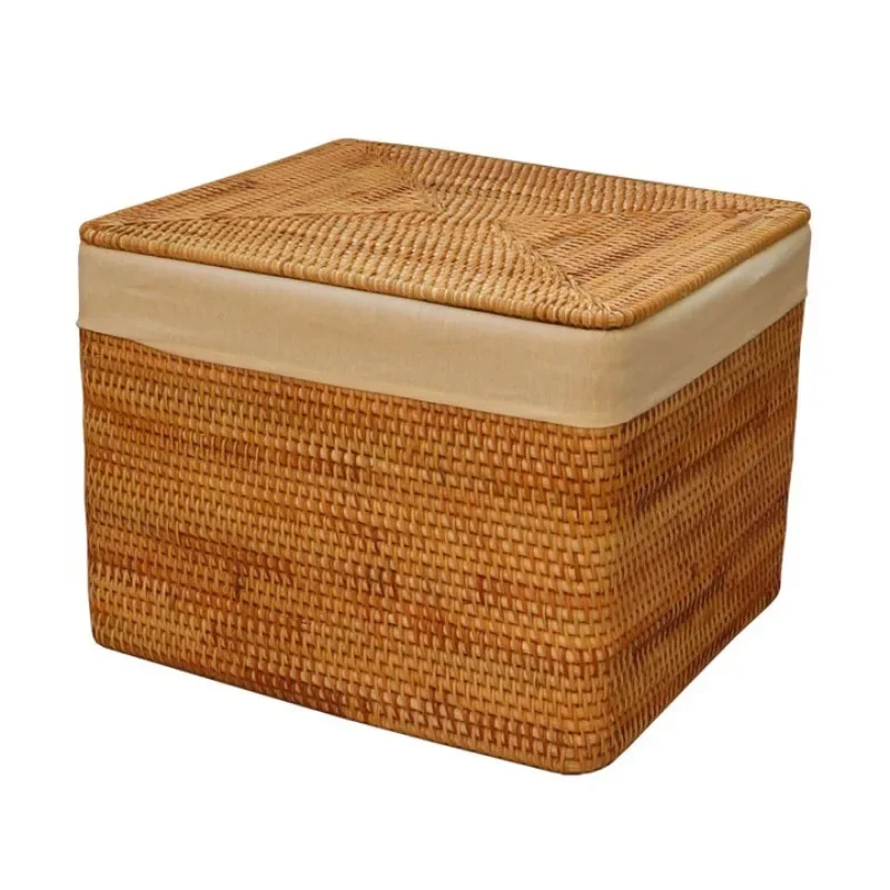 

Storage basket rattan desktop finishing box