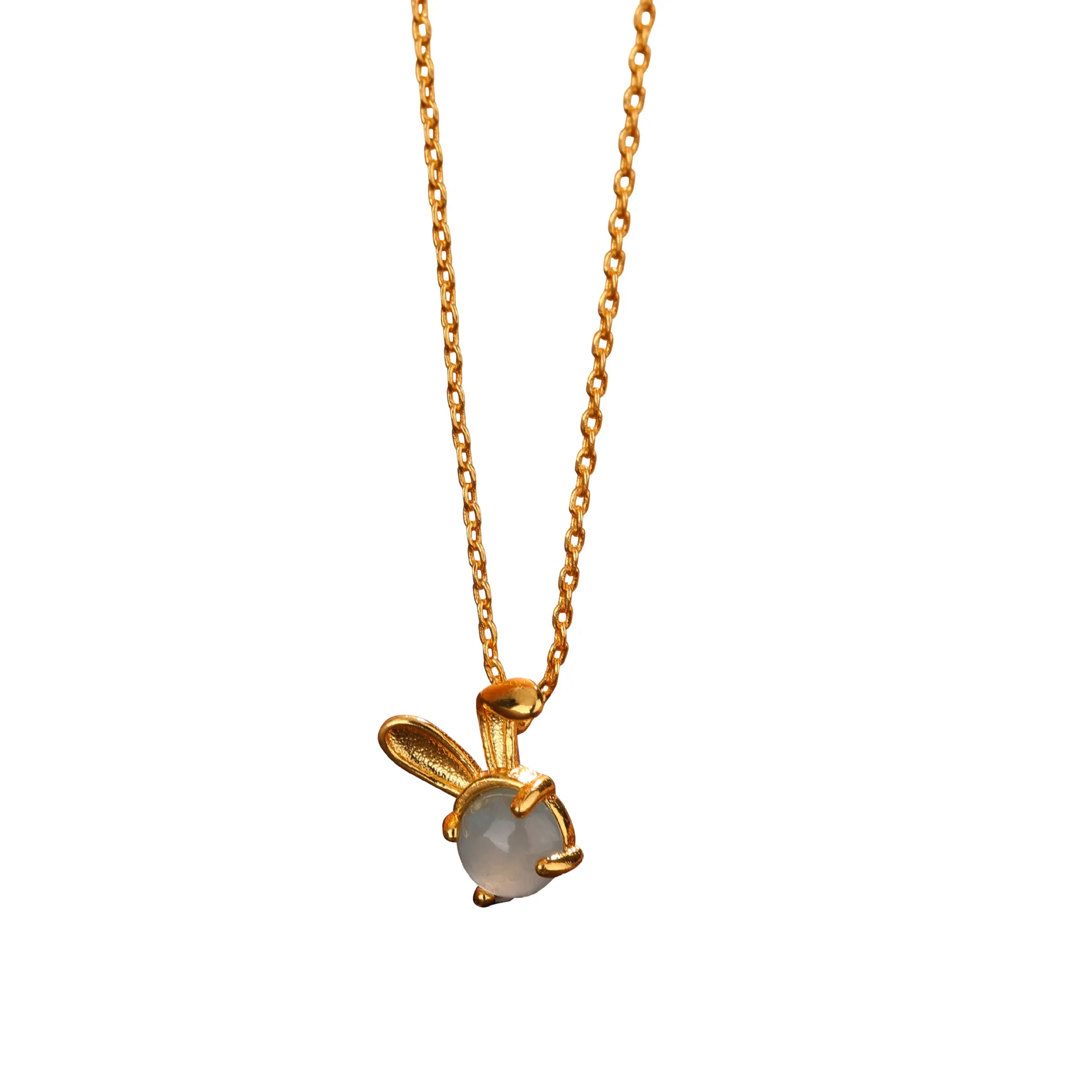 New-Style Copper Pendant with Little Rabbit & Heart Design