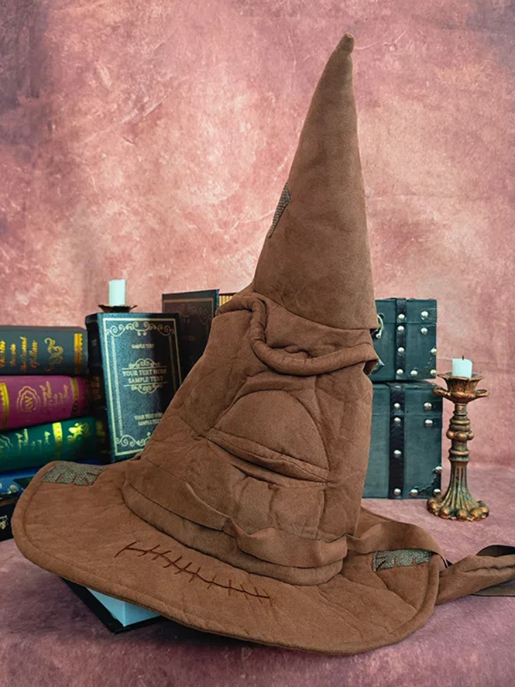 Modefilms Heks Tovenaar Hoed Sorteren Hoed Lederen Halloween Feest Rekwisieten Verkleden Hoed Mannen Cosplay Kostuum Accessoires image 2