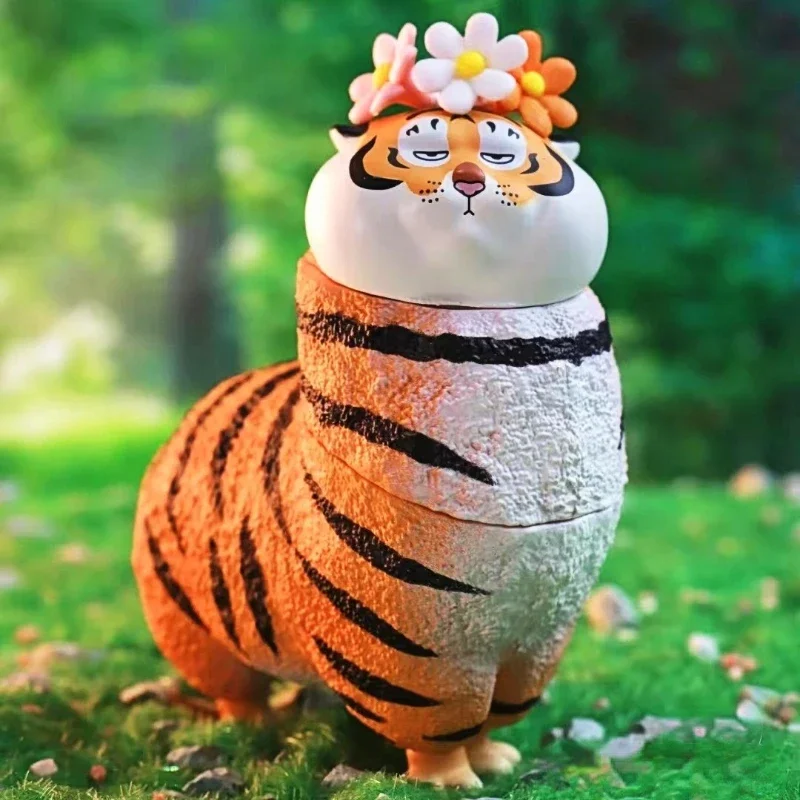 Panghu Tiger Can Be Anything Variety Fat Tigers Toy Figure Animal Figurines Surprise Box Miniature Gift Car Decoration