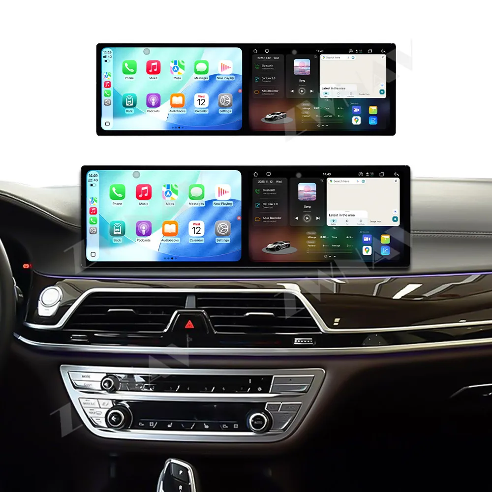 Dual screen 9.1” For BMW 7 Series G11 2016-2018 Android 15.0 auto navigation carplay multimedia player radio wireless head unit