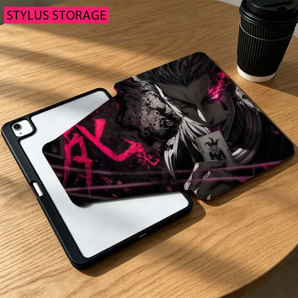 Anime H-Hunter x H-Hunter For iPad Mini Pro Air 5 6 7 8 9 gen 11 10.5 8.3 9.7 7.9 10.9 inch 360° Rotation Pen slot Tablet Case
