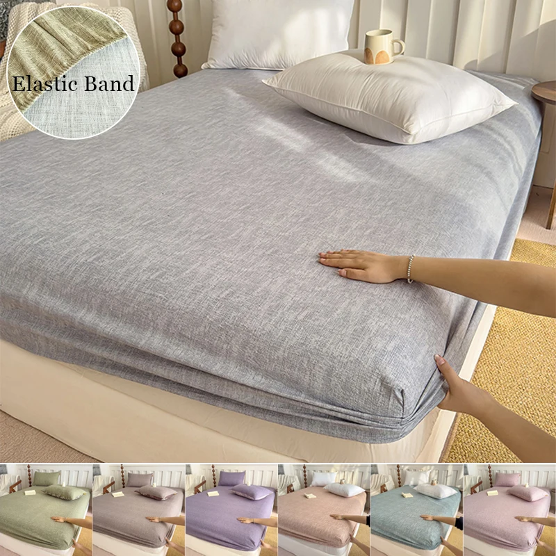 

Four Season Universal Bed Sheet with Elastic Band Fully Wrapped Non Slip Mattress Protective Cover Suitable Single Double Bed