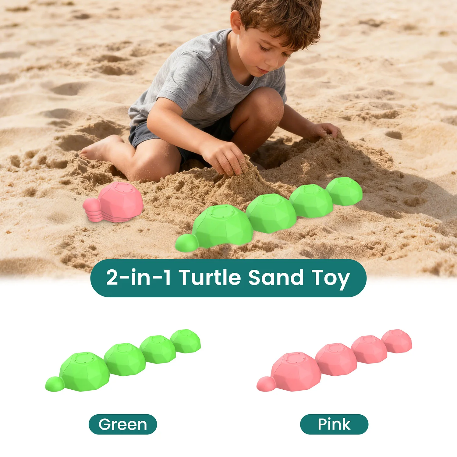 

4 шт. плавающих черепах | Пляжная песочница для малышей: реквизит для фотосессий