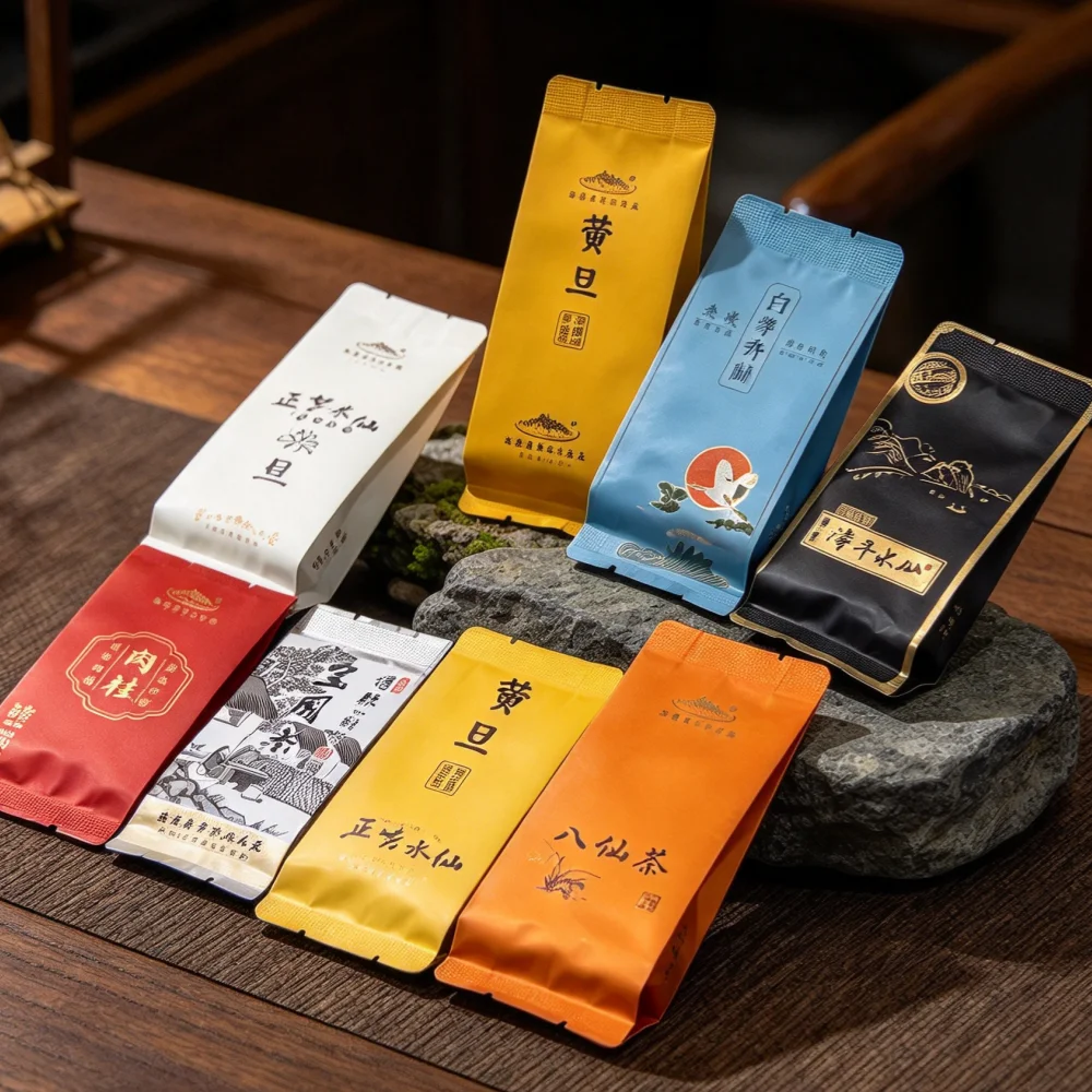 Dancong oolong tea Bag Zipper Bags Chinese Dahongpao JinJunMei Black tea Self Sealing bag Longjing Green tea Packing Bag