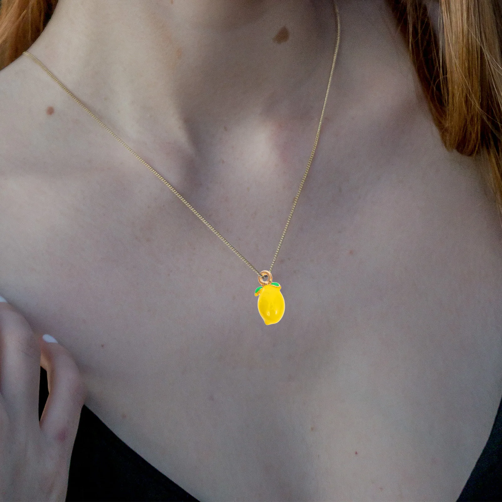 

10pcs Lemon Pendant Alloy Enamel Charms Fruit Jewelry Making Realistic Design Fade Resistant Daily Use Hanging naments