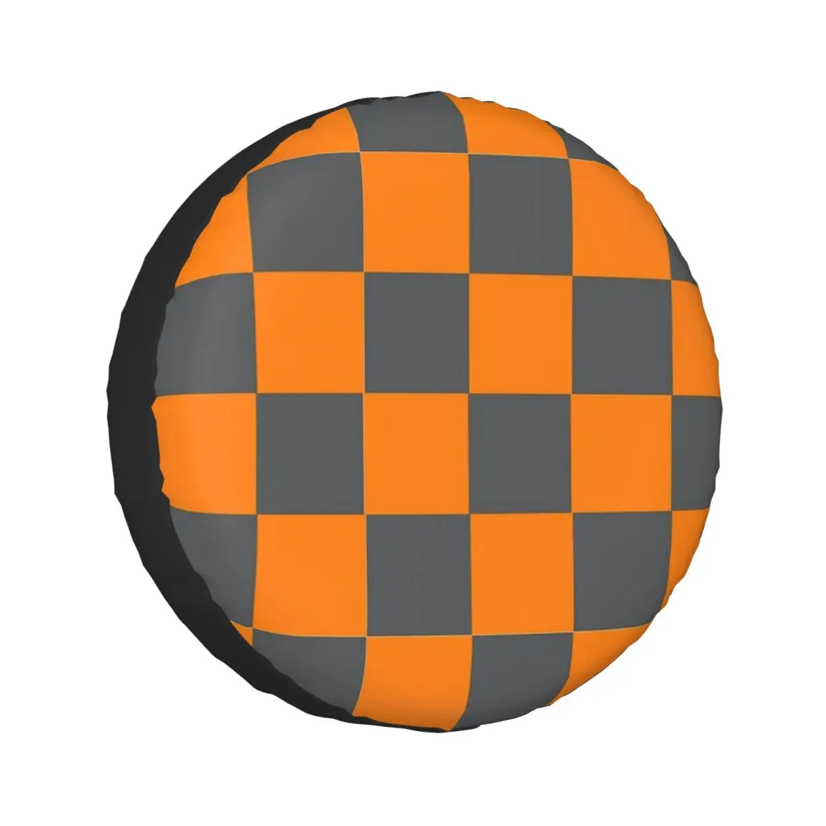 

Tennessee Orange And Smokey Grey Checker Pattern Spare Tire Cover for Jeep SUV RV 4WD Mitsubishi 4x4 Wheel Protector Covers